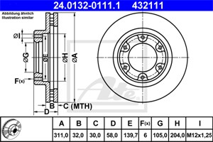 Bromsskiva, Framaxel, lexus lx, toyota land cruiser, land cruiser 80, 43512-60090