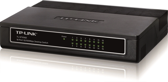 TP-LINK nätverksswitch, 16-ports, 10/100 , RJ45