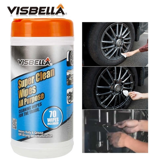 Visbella - Rengöringservetter allround i burk, 70-pack