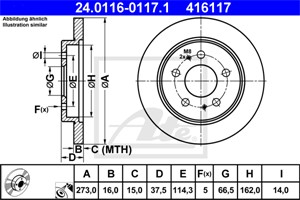 Bromsskiva, Framaxel, daihatsu terios, 43512-87402-000