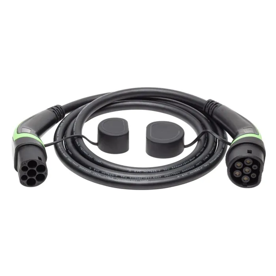 Luxorparts BEV Typ 2 Laddkabel för elbil 22 kW 3 fas 2,5 m