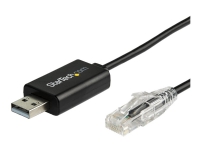 StarTech.com 1,8 m Cisco USB Console Cable - USB till RJ45 Rollover Cable - 460Kbps - Windows, Mac och Linux-kompatibel - M/M (ICUSBROLLOVR) - Serielt kabel - USB (han) til RJ-45 (han) - 1,8 m - USB 2.0 - sort