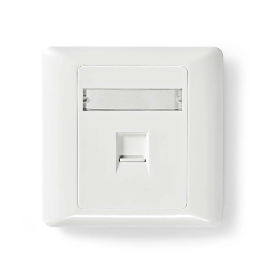 Network Keystone Face Plate | Ansiktsplatta RJ45 | 1-Port port(s) | ABS | Vit | Kuvert
