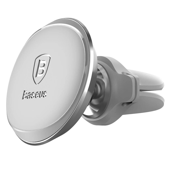 Baseus Magnetisk Bilhållare med kabelklämma, Silver