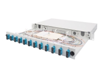 DIGITUS DN-96200-QL - Fiber optisk splice boks - grå, RAL 7035 - 1U - 19