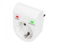 DIGITUS Professional DN-95400 - Strømstødsbeskytter - AC 230 V - 3500 Watt - output-stikforbindelser: 1 - vit