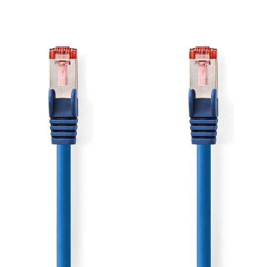 Cat 6 kabel | RJ45 hane | RJ45 hane | S/FTP | 5.00 m | Rund | LSZH | Blå | Plastpåse