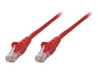 Intellinet Network Patch Cable, Cat6, 1.5m, Red, Copper, U/UTP, PVC, RJ45, Gold Plated Contacts, Snagless, Booted, Lifetime Warranty, Polybag - Patch-kabel - RJ-45 (hane) till RJ-45 (hane) - 1.5 m - UTP - CAT 6 - startad, hakfri - röd
