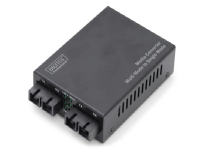 DIGITUS Professional DN-82024 - Medieomvandlare - 100Mb LAN - 100Base-FX - SC-läge (multi-mode) / SC enkelläge - upp till 20 km - 1310 nm
