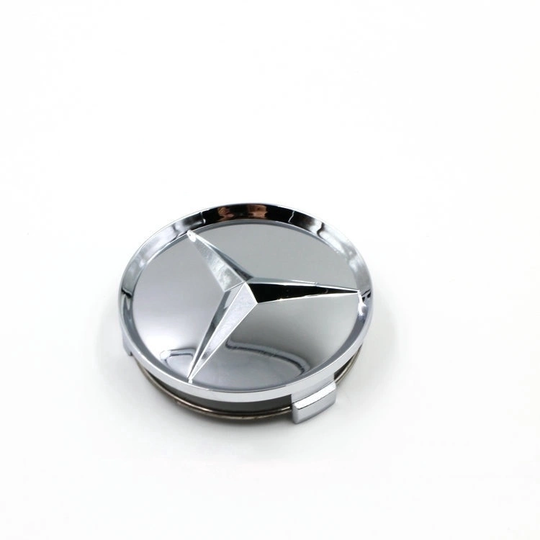Mercedes-Benz elektropläterad centrumkåpa, Silver