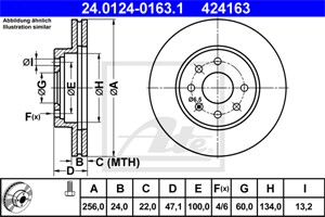 Bromsskiva, Framaxel, chevrolet astra halvkombi, astra sedan, vectra, daewoo nubira, nubira kombi, nubira sedan, nubira wagon, 96286933,