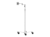Compulocks Extended VESA Articulating Tablet Arm Rolling Cart - Vagn - för LCD-display - medicinsk - vit - skärmstorlek: upp till 15 tum