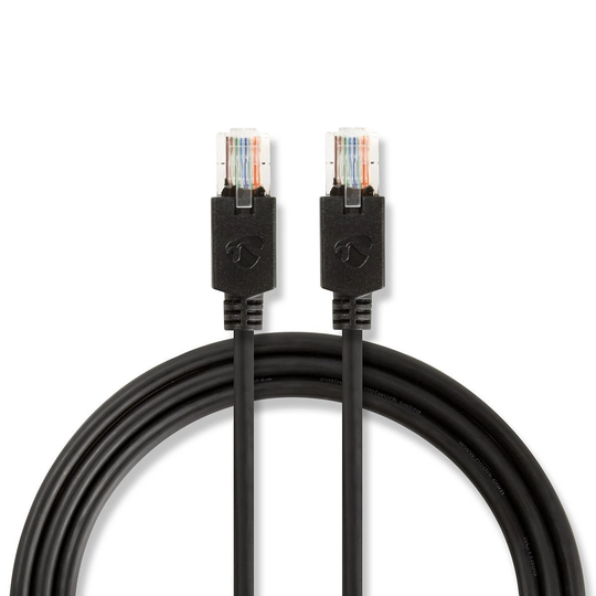 Cat 5e kabel | U/UTP | RJ45 hane | RJ45 hane | 2.00 m | Rund | LSZH | Antracit | Plastpåse