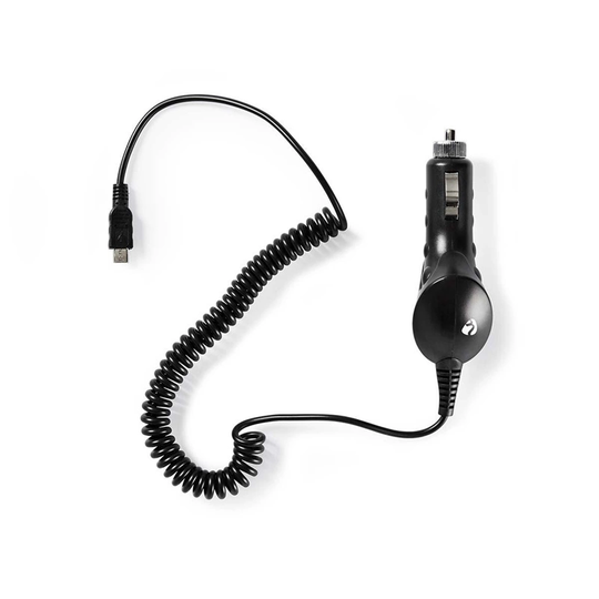 Billaddare | 1.0 A | Fast kabel | Micro USB | Svart