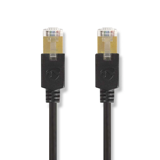 Cat 6 kabel | RJ45 hane | RJ45 hane | F/UTP | 2.00 m | Rund | LSZH / PVC | Antracit | Låda