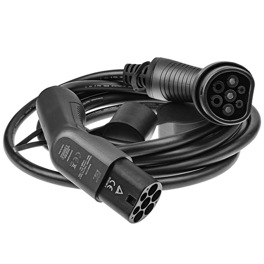 Greencell Laddkabel Elbil Ev09 Typ2 5M, 11Kw, 16A, 3-Fas Svart Ip55