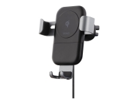 DELTACO QI-1030 - Trådlös laddningshållare för bil - 10 Watt - 1.2 A - Fast Charge - svart