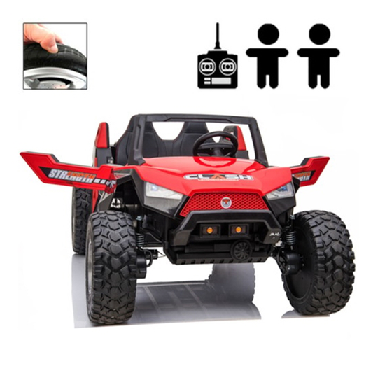 Rull Elbil - barn UTV Quad 4x4 tvåsits 12V - Röd