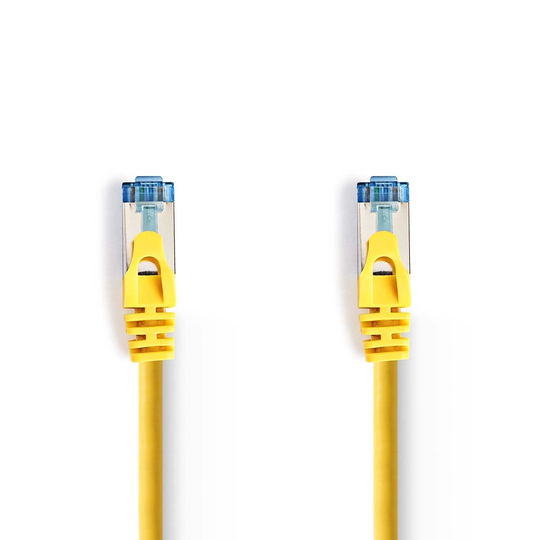 Cat 6a kabel | SF/UTP | RJ45 hane | RJ45 hane | 5.00 m | Snagless | Rund | PVC | Gul | Plastpåse