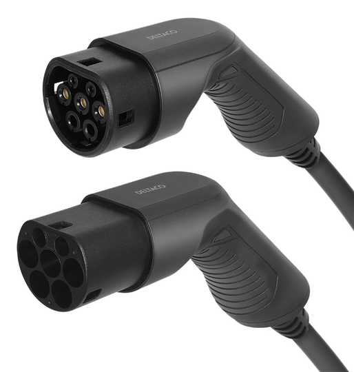 DELTACO e-Charge, cable type 2 - type 2, 3 phase, 32A, 3M