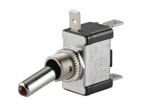 TRU COMPONENTS Vippbrytare för bil TC-R13-404-SQ RED 12 V/DC 20 A 1 x Av/på Klickande 1 st