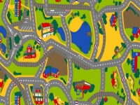 Bil Legetæppe Playtime 140 x 200 cm