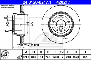 Bromsskiva, Bakaxel, bmw 7 [e65, e66, e67], 34 21 6 765 887