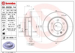 Bromsskiva, Bakaxel, mercedes-benz,vw, 2E0615601A, 9064230012, 9104230000, 9104230100, A9064230012, A9104230000, A9104230100