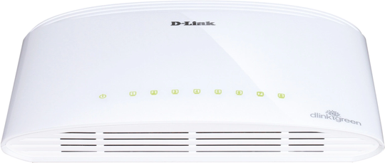 D-Link switch, 8x10/100/1000Mbps, RJ45, bordsm.