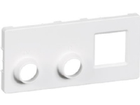 LK FUGA skydd för antennuttag TV/R + RJ45, typ TD301, TD304 och TD312, 2 moduler, vit