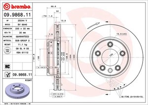 Bromsskiva, Framaxel, framaxel höger, porsche cayenne, vw touareg, 7L6615302D, 7L6615302J, 7L6615302N, 95535140240, 95535140241