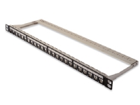 DIGITUS Professional DN-91422 - Patch-panel - CAT 6a - STP - svart, RAL 9005 - 0.5U - 19 - 24 portar