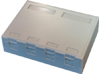 Officebox for 4 x RJ45 Keystone Konnektor, hvid
