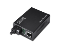 DIGITUS Professional DN-82122 - Fibermediekonverterare - GigE - 10Base-T, 1000Base-LX, 100Base-TX, 1000Base-T - RJ-45 / SC enkelläge - upp till 20 km - 1310 (TX) / 1550 (RX) nm