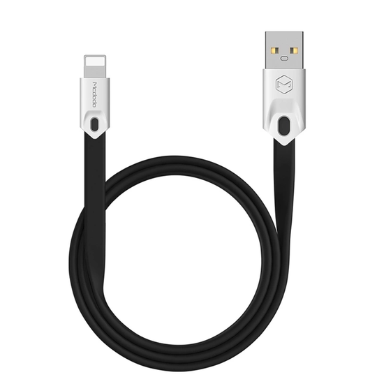 Mcdodo Platt laddkabel Lightning 2.4A 1m, Svart