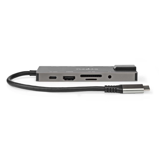 USB Dockningsstation | USB 3.2 Gen 1 | USB-C Hona | HDMI Utgång / RJ45 Hona / SD / 2x USB-C / 3.5 mm Hona / 3x USB-A Hona | 5 Gb