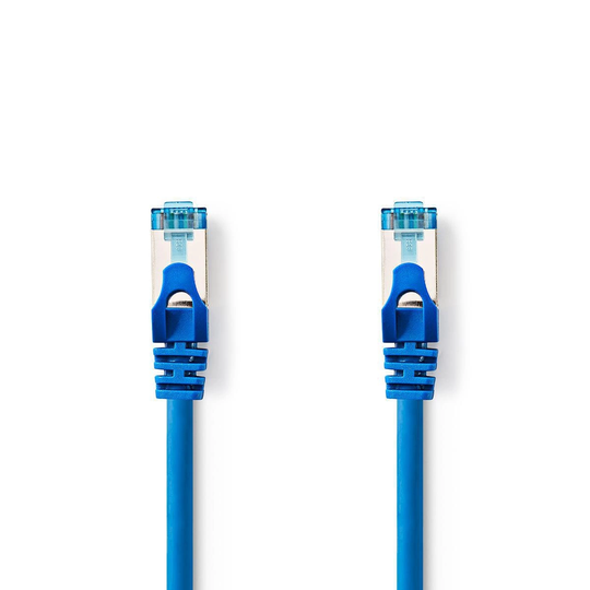 Cat 6a kabel | S/FTP | RJ45 hane | RJ45 hane | 5.00 m | Snagless | Rund | LSZH | Blå | Plastpåse