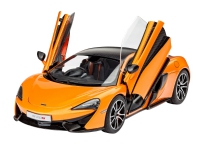 Revell modellbyggsats bil 1:24 - McLaren 570S i skala 1:24, Nivå 3, trogen reproduktion med många detaljer, , Modellsats med grundläggande tillbehör, 67051, 120 År