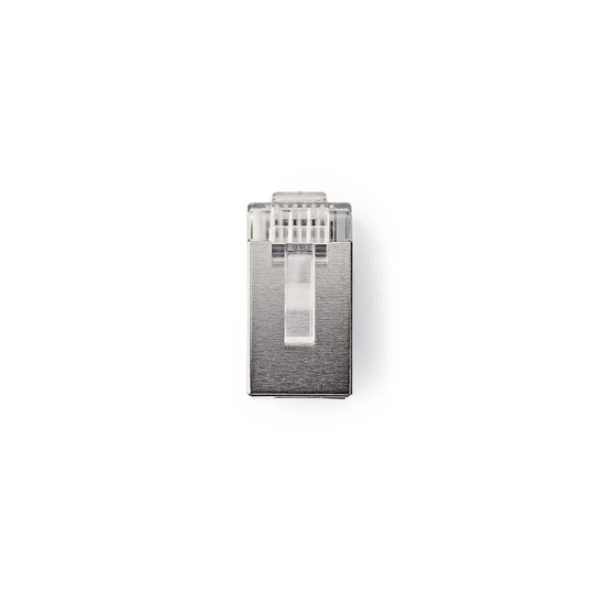 RJ45-kontakt | Hane | Strandad STP CAT5 | Rak | Guldplaterad | 10 st. | PVC | Transparent | Plastpåse