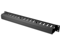 Digitus DN-97617 - Rackpanel för kabelhantering - svart, RAL 9005 - 1U - 19