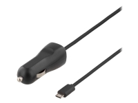 DELTACO USB-CAR74 - Strömadapter för bil - 2.4 A (mikro-USB typ B) - svart