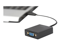 DIGITUS USB 3.0 to VGA Adapter - Extern videoadapter - USB 3.0 - VGA - svart