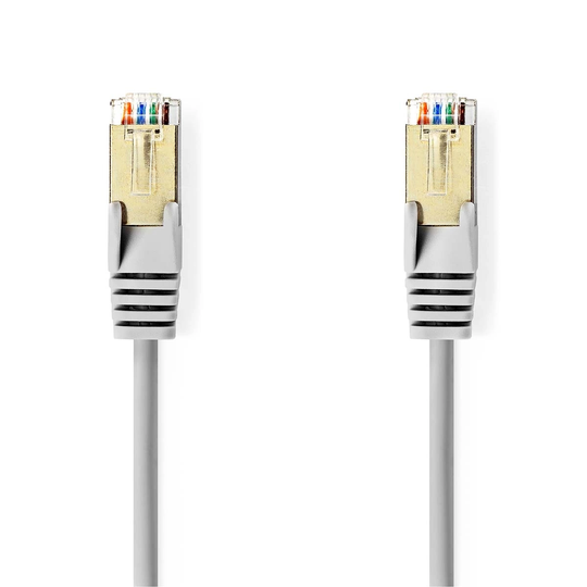 Cat 5e kabel | SF/UTP | RJ45 hane | RJ45 hane | 5.00 m | Rund | PVC | Grå | Låda