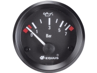Equus 842095 Bil indbygningsinstrument Olietryk-visning måleområde 0 - 7 bar Standard Gul, Rød, Grøn 52 mm