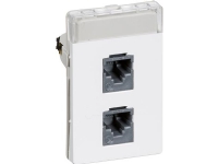 LK FUGA Datauttag för 2x RJ45 Krone-LSA UTP, 112 modul, vit