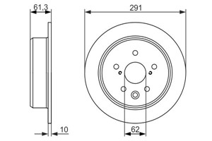 Bromsskiva, Bakaxel, lexus is ii, is iii, toyota crown, mark x i, 42431 30280, 424310P010, 4243130280, 4243130300