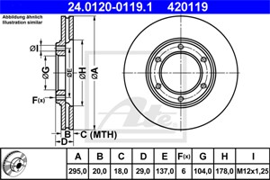 Bromsskiva, Framaxel, nissan, 40206-37J01, 40206-C7000, 40206-C7001, 40206-G9500