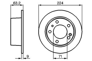 Bromsskiva, Bakaxel, citroën xm, xm break, 4246 T3, 95 030 547, 95 661 814