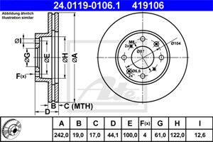 Bromsskiva, Framaxel, acura,honda, 45251-SB2-780, 45251-SB2-781, 45251-SB2-782, 45251-SB2-990
