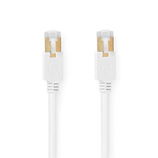 Cat 6 kabel | RJ45 hane | RJ45 hane | S/FTP | 2.00 m | Rund | LSZH / PVC | Vit | Blister